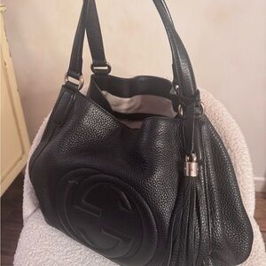Gucci Black Leather Shoulder Bag